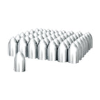 Chrome Bullet Lug Nut Covers Thread-On 33mm for Jeep Wrangler (2007–2024)