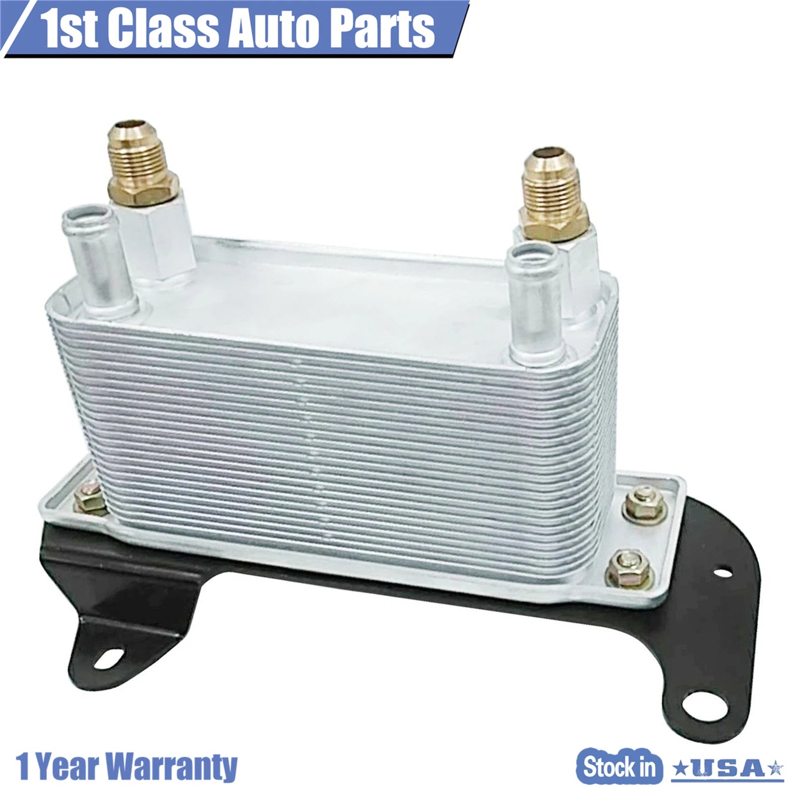 Torque Converter Transmission Oil Cooler + Steel Bracket for Dodge Ram 2500 (2003–2009)