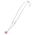 2X Trendy Pink Heart Pendant Necklace for Girls