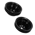 Black Steel Long Water Pump & Crankshaft Pulley for Chevrolet Small Block V8 (1969–1986)