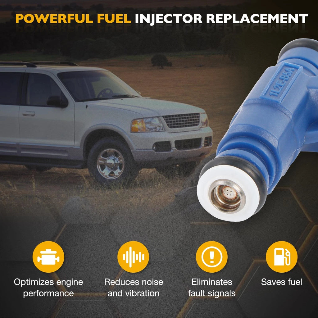 Set of 6 Fuel Injectors for Ford Ranger Explorer (2001-2003)