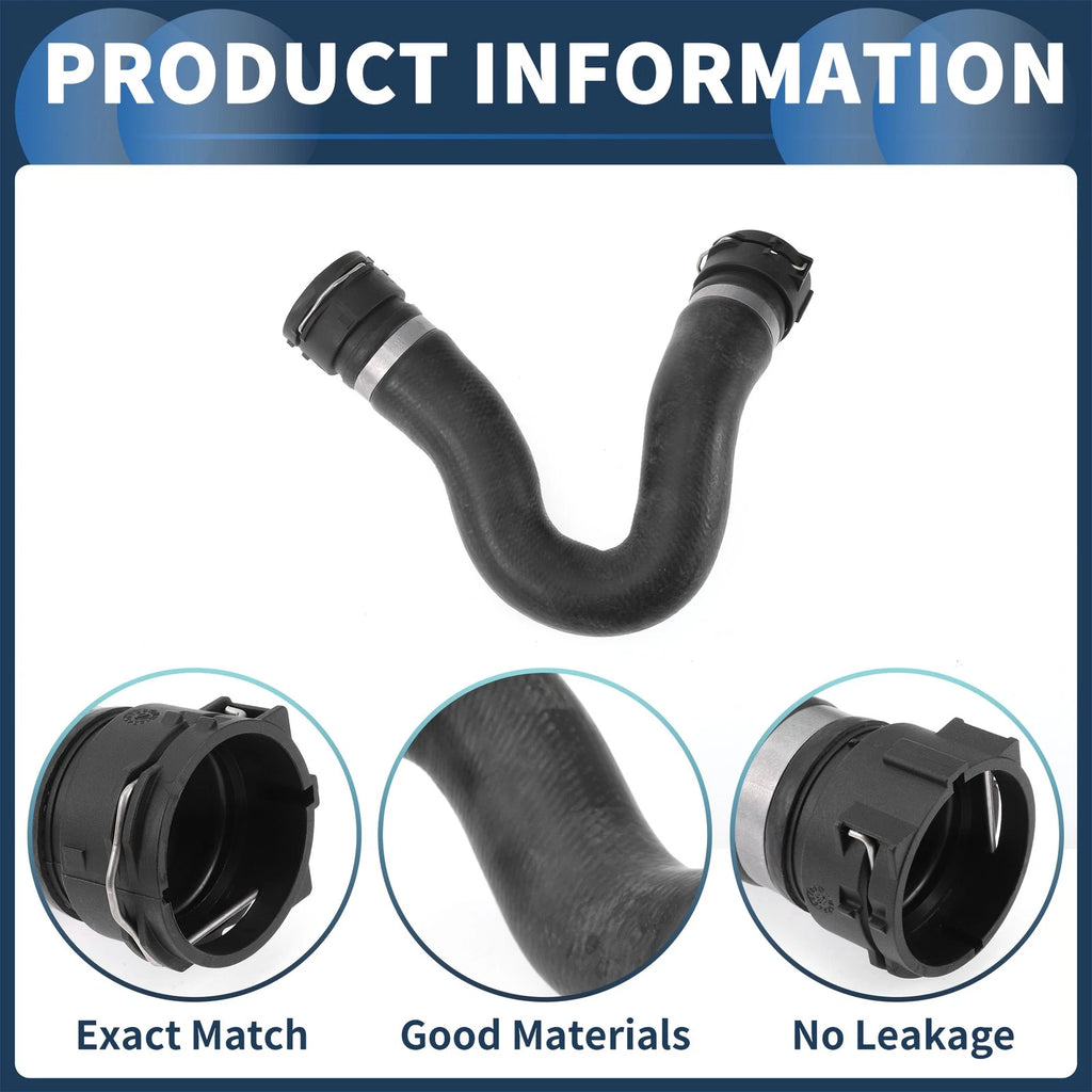 Radiator Hose for Audi Q5 3.0L (2013–2017) No. 8R0121101C Black 1 Pc