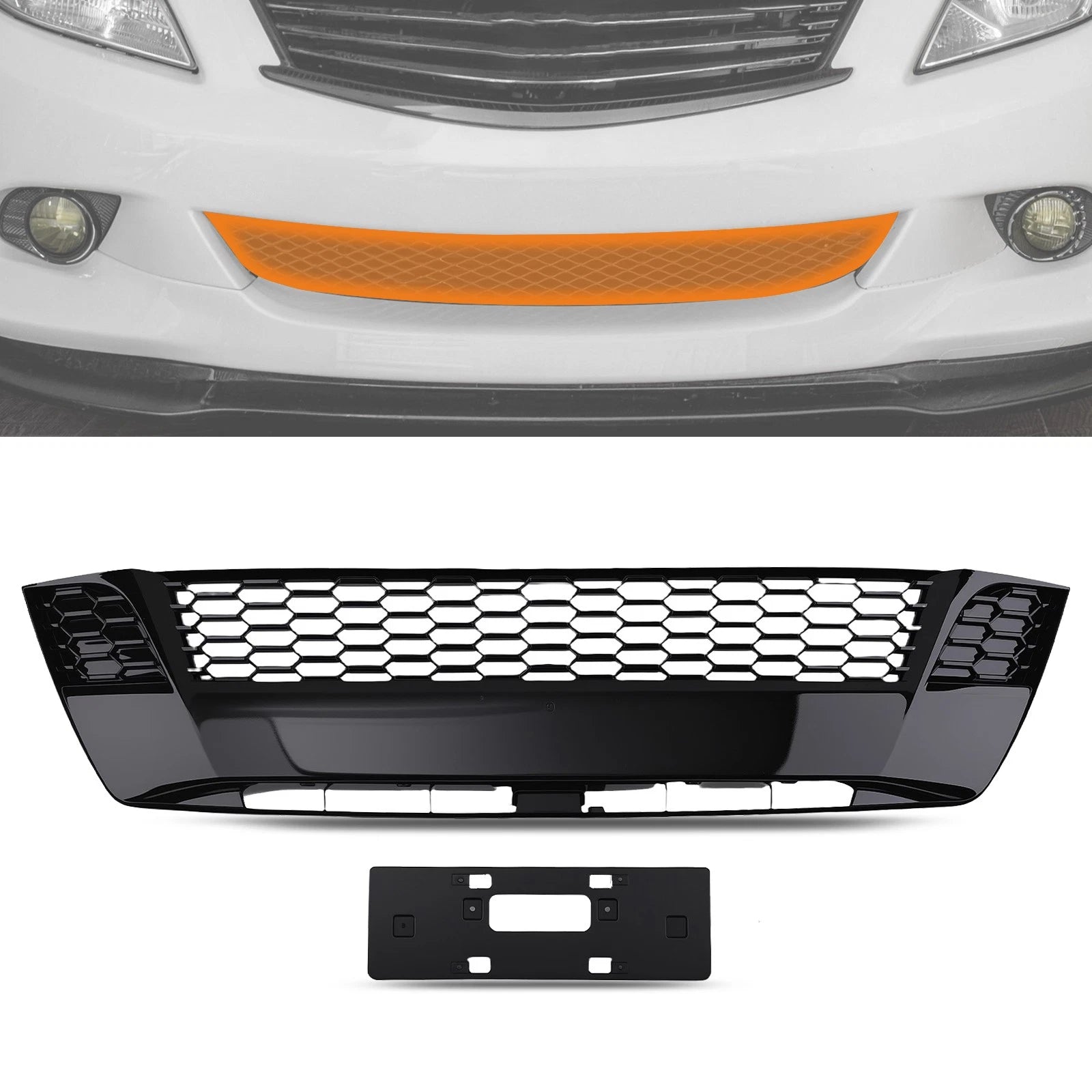 Front Lower Grill for Toyota Sienna (2018–2020) 5311208050 Black Plastic