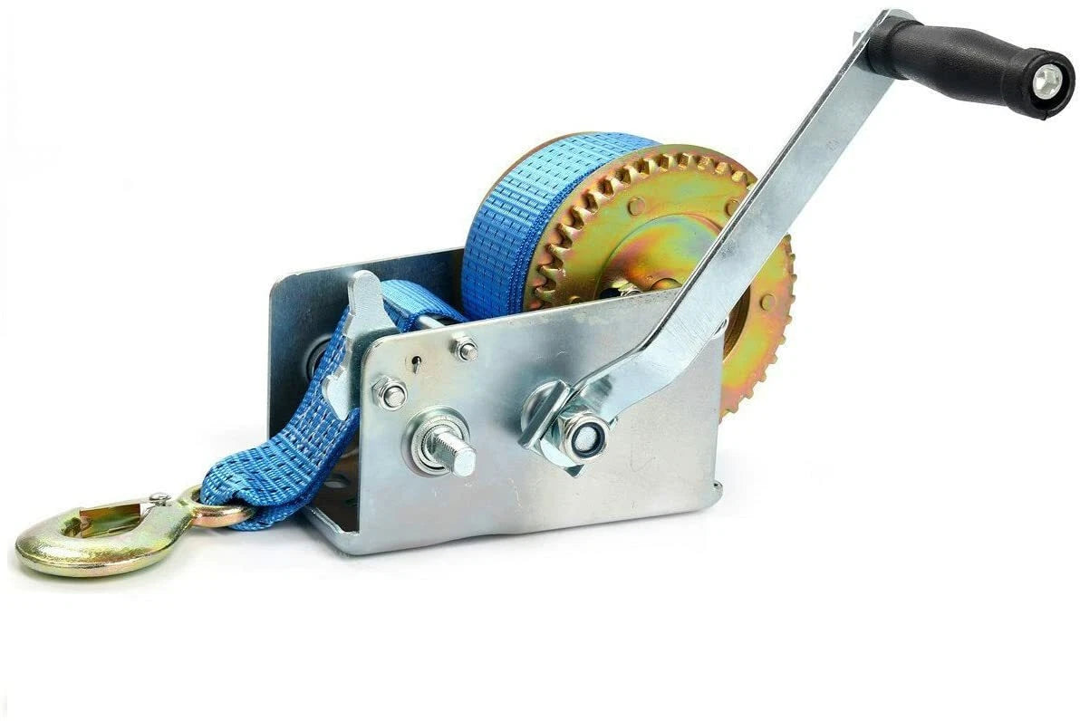 600LBS Hand Winch Steel Cable Crank Strap for ATV Trailer Boat Truck