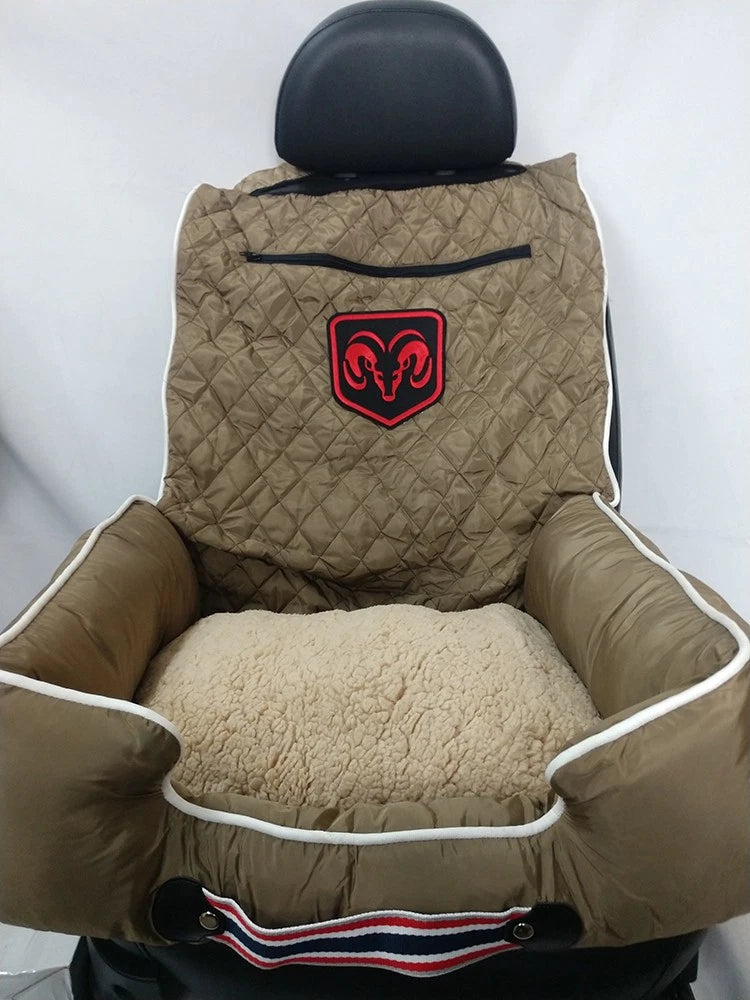 Seat Armour Tan Pet Bed w/Dodge Logo - SAR128T for Most Vehicles