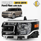 Halogen Headlight for Ford Flex (2013–2019) Left Driver Side DA8Z13008C