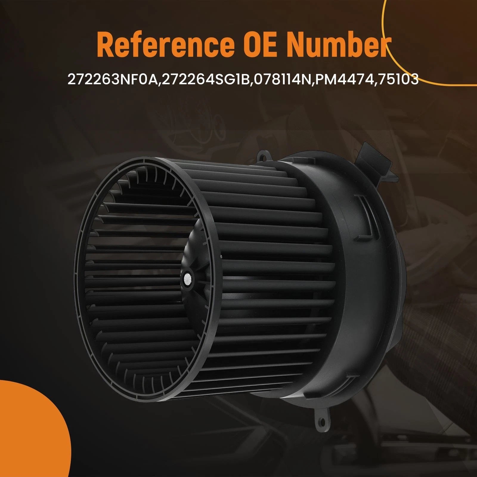 Blower Motor w/ Fan for Nissan Leaf (2013–2023) 272263NF0A