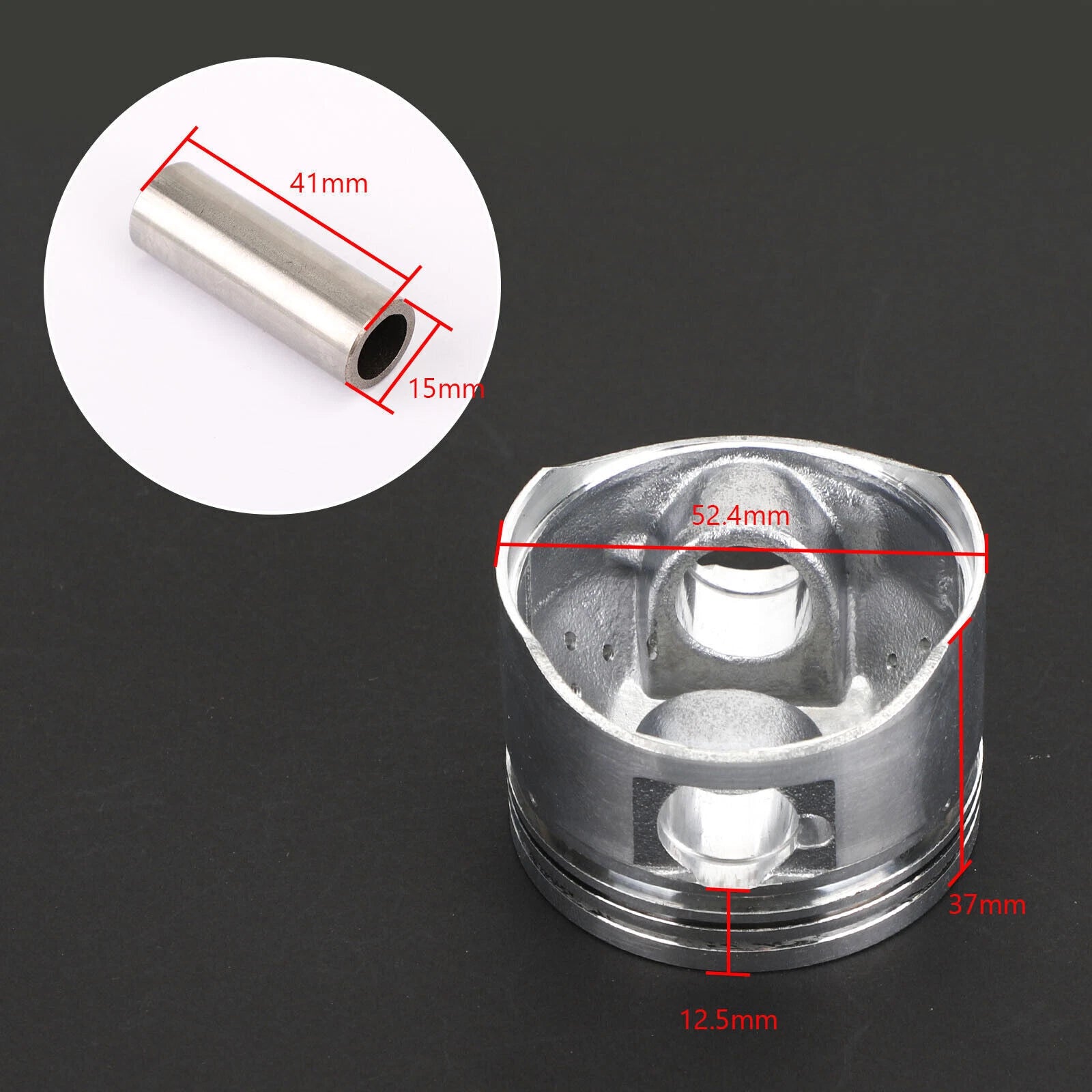 Piston Ring Pin Clip Kit Std 52.40mm for Yamaha BWS Zuma Cygnus X 125 (2004–2020)