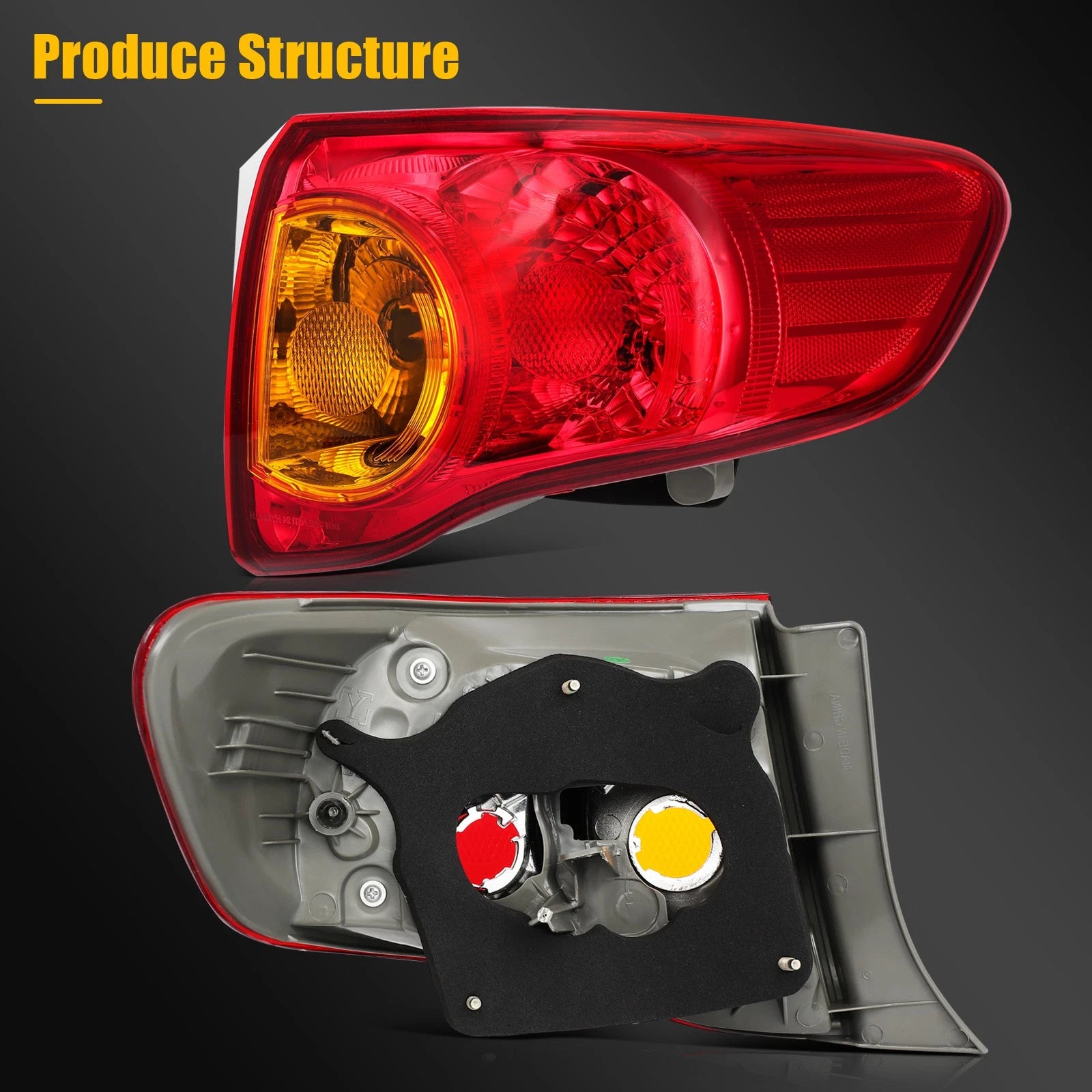 Tail Light Assembly for Toyota Corolla (2009–2010) Right Side