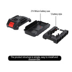 2-Pack Black Plastic Battery Case for 21V 5-Cell Li-ion Battery Housing