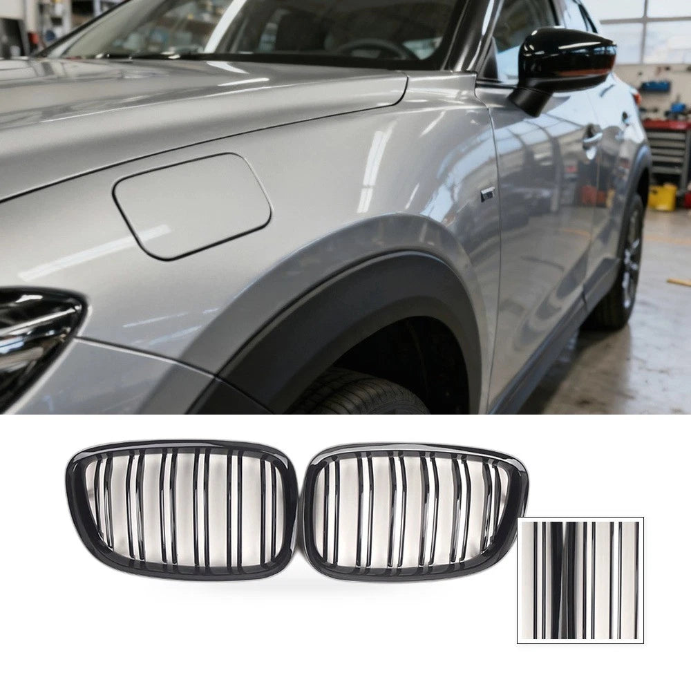 Gloss Black Double Line Grille for BMW 5 Series F07 GT (2010–2016)