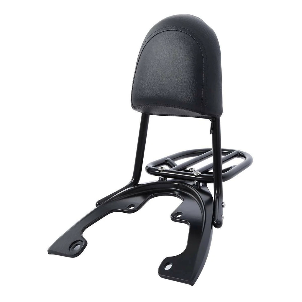 Chrome/Black Sissy Bar Backrest Baseplate for Harley V-Rod Night Rod (2007–2011)