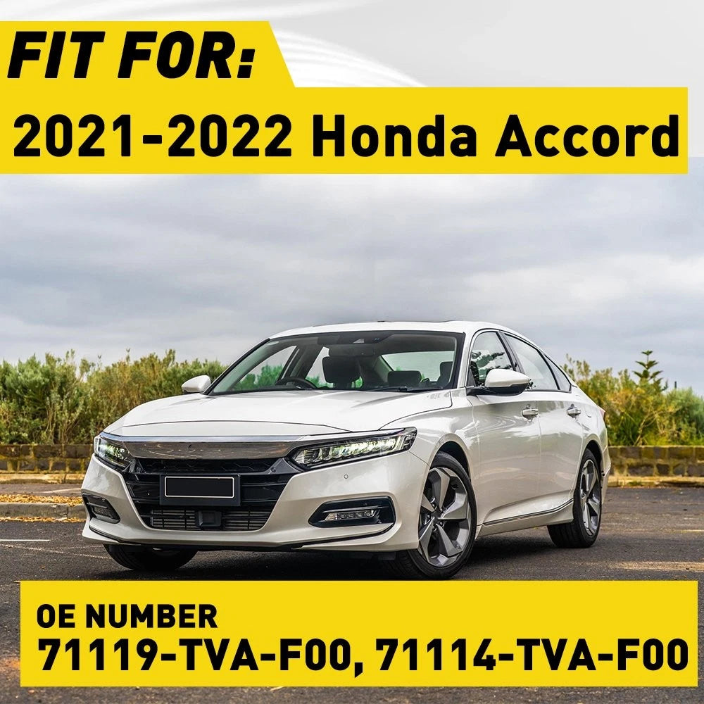 Pair Headlight Grille Lower Molding Trim for Honda Accord (2021-2022)