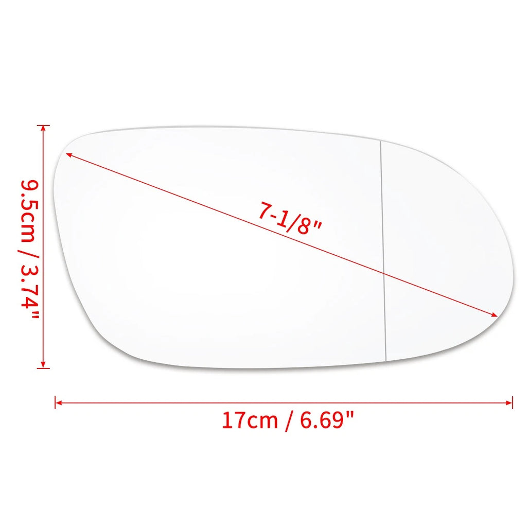 Mirror Glass for Mercedes CLK SL SLK AMG Right Passenger Side (With Adhesive)