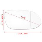 Mirror Glass for Mercedes CLK SL SLK AMG Right Passenger Side (With Adhesive)