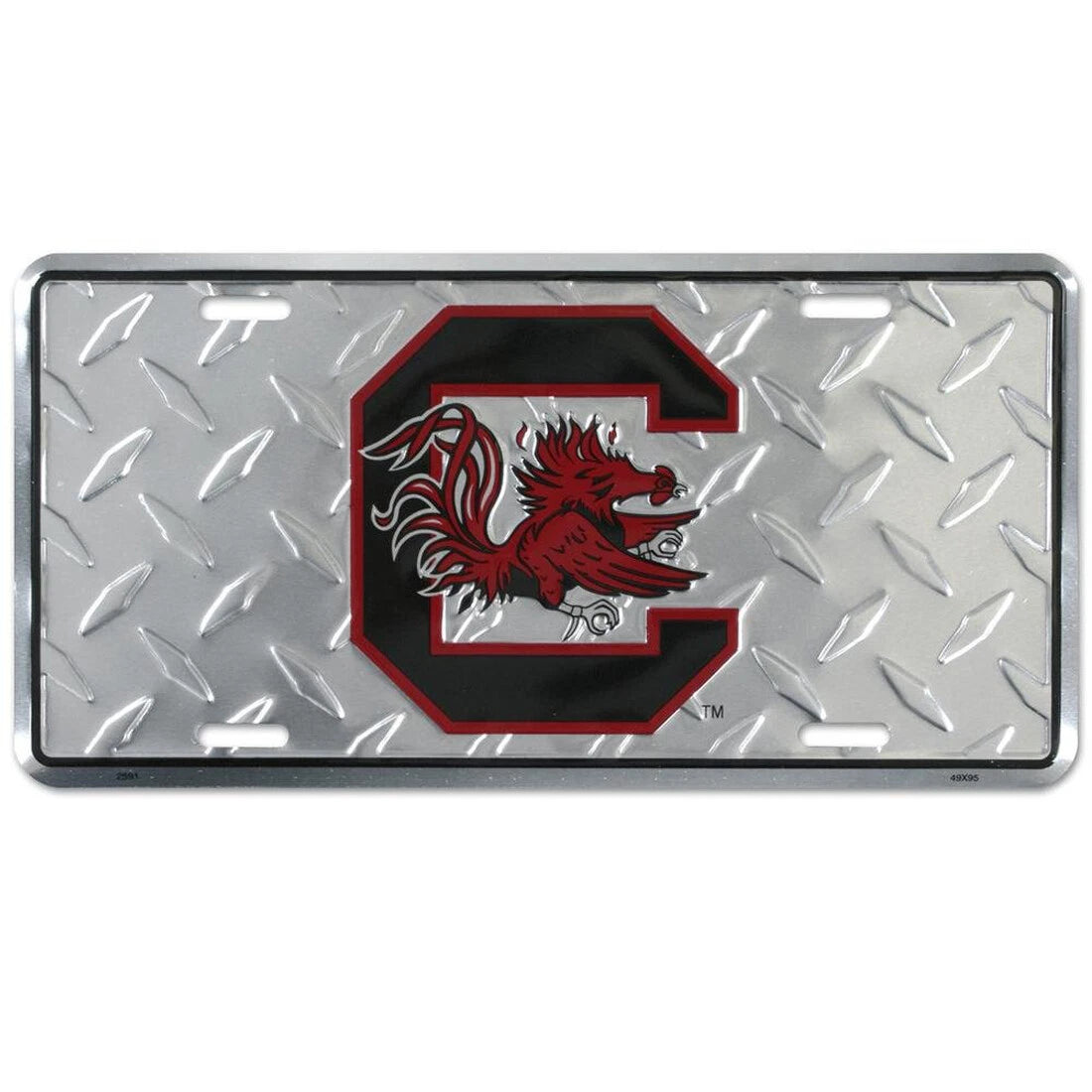 Diamond License Plate Sign for South Carolina Gamecocks (6x12)