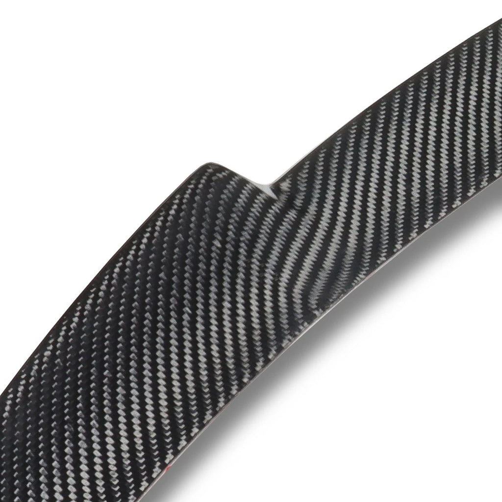Glossy Carbon Fiber Rear Trunk Lip Spoiler Wing for Tesla Y (2020–2022)