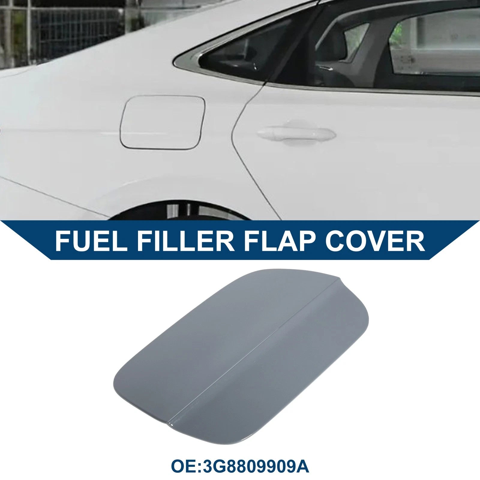 Fuel Tank Door Cap for Volkswagen CC (2019–2021) Fuel Filler Flap Cover Gray