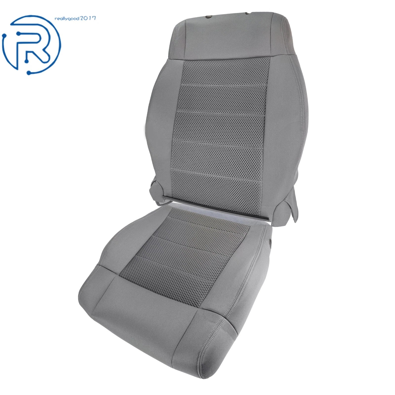Set of 2 Front Driver Left & Right Seat Covers for Jeep Wrangler (2007-2012) Gray
