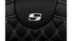 Saddlemen Roadsofa Seat Backrest for Harley Touring (2008–2023) White Lattice Stitch