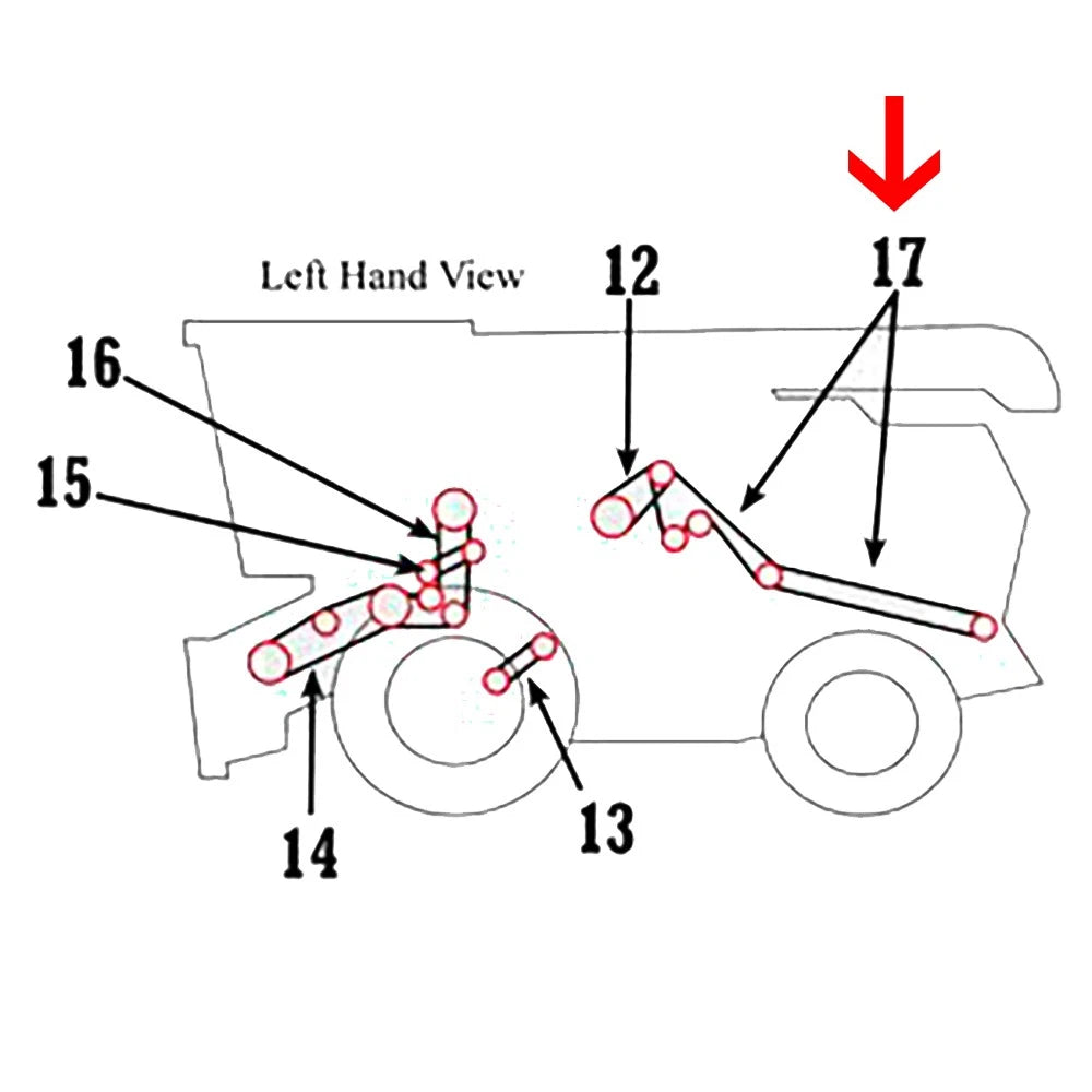 Rear Operating Position Belt for John Deere Chopper 9500 9600 9500S (H125381)
