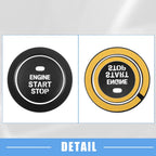 Engine Ignition Button Decal for Hyundai Sonata 2011-2014 Aluminum Alloy Black