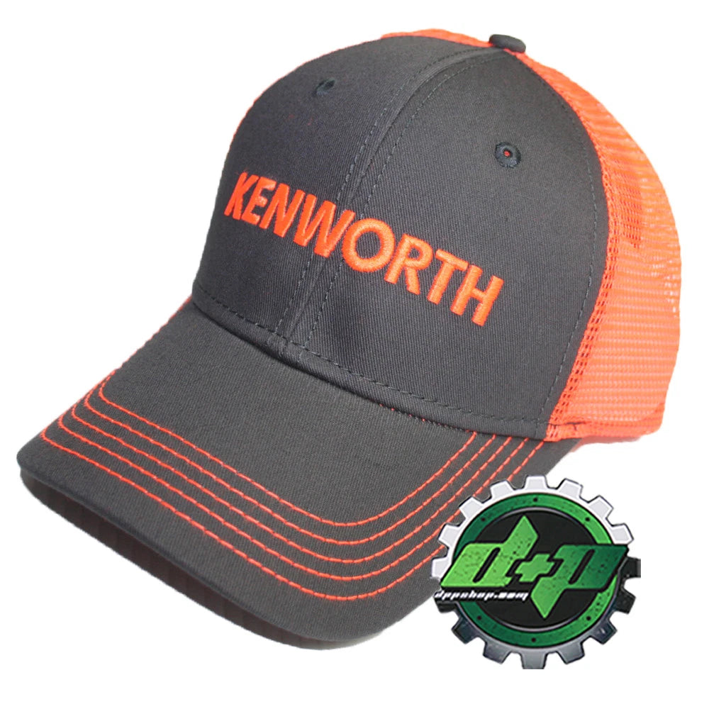 Kenworth Blaze Orange Baseball Cap for KW Semi Diesel Truck (All Years)