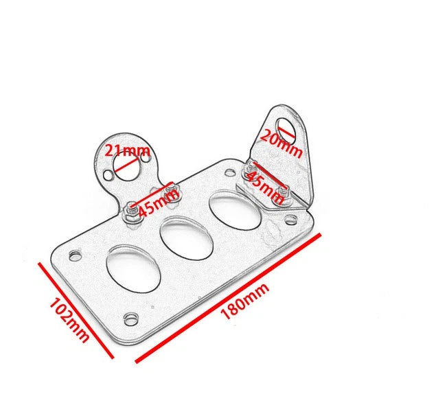 20mm Side Mount License Plate Bracket for Harley-Davidson Dyna