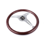 15in Wood Steering Wheel + 161H Short Hub Adapter for Ford F150/F250/Ranger (1992–1997)