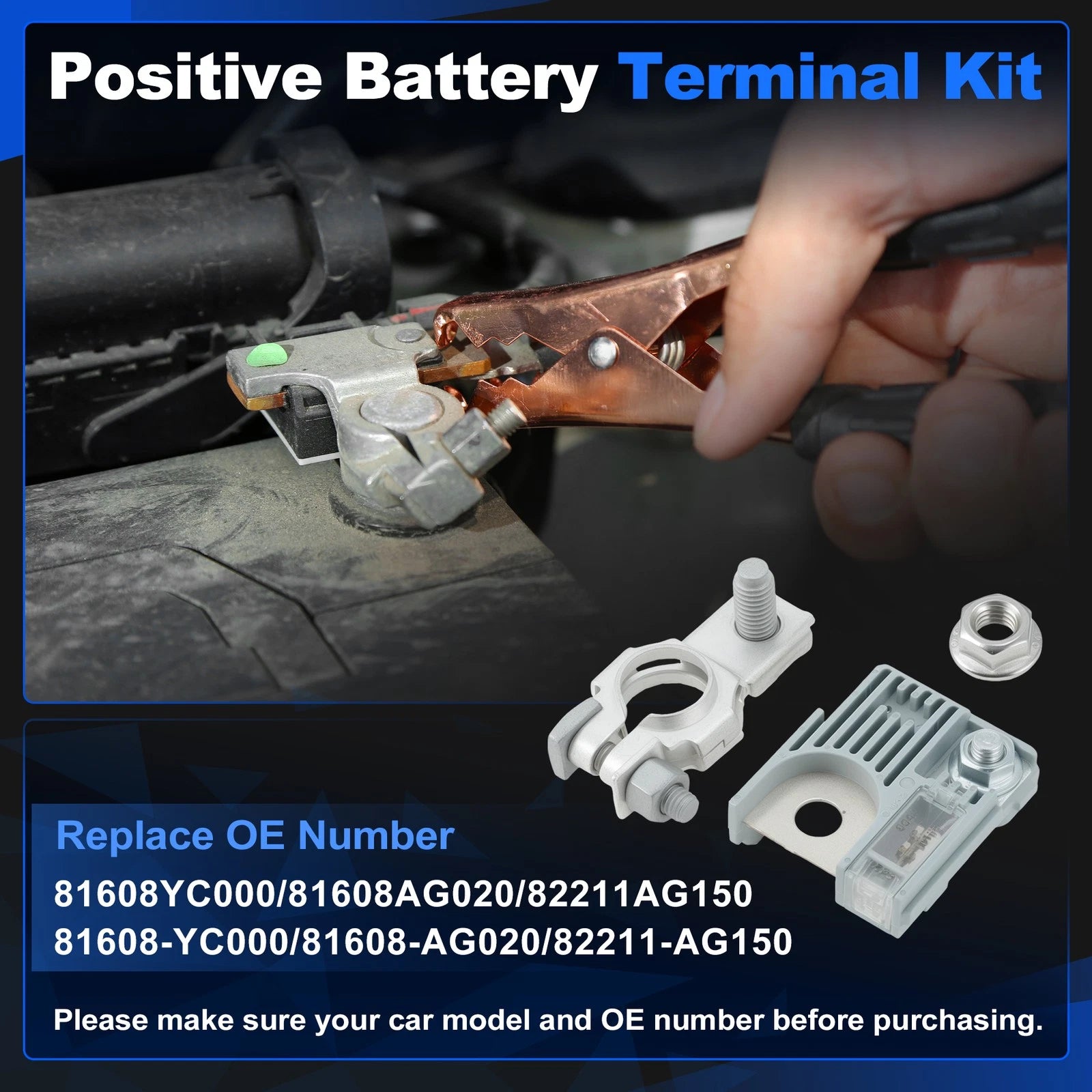 80Amp Positive Battery Fuse Terminal for Subaru WRX, Forester, Impreza (2010–2023) 81608YC000
