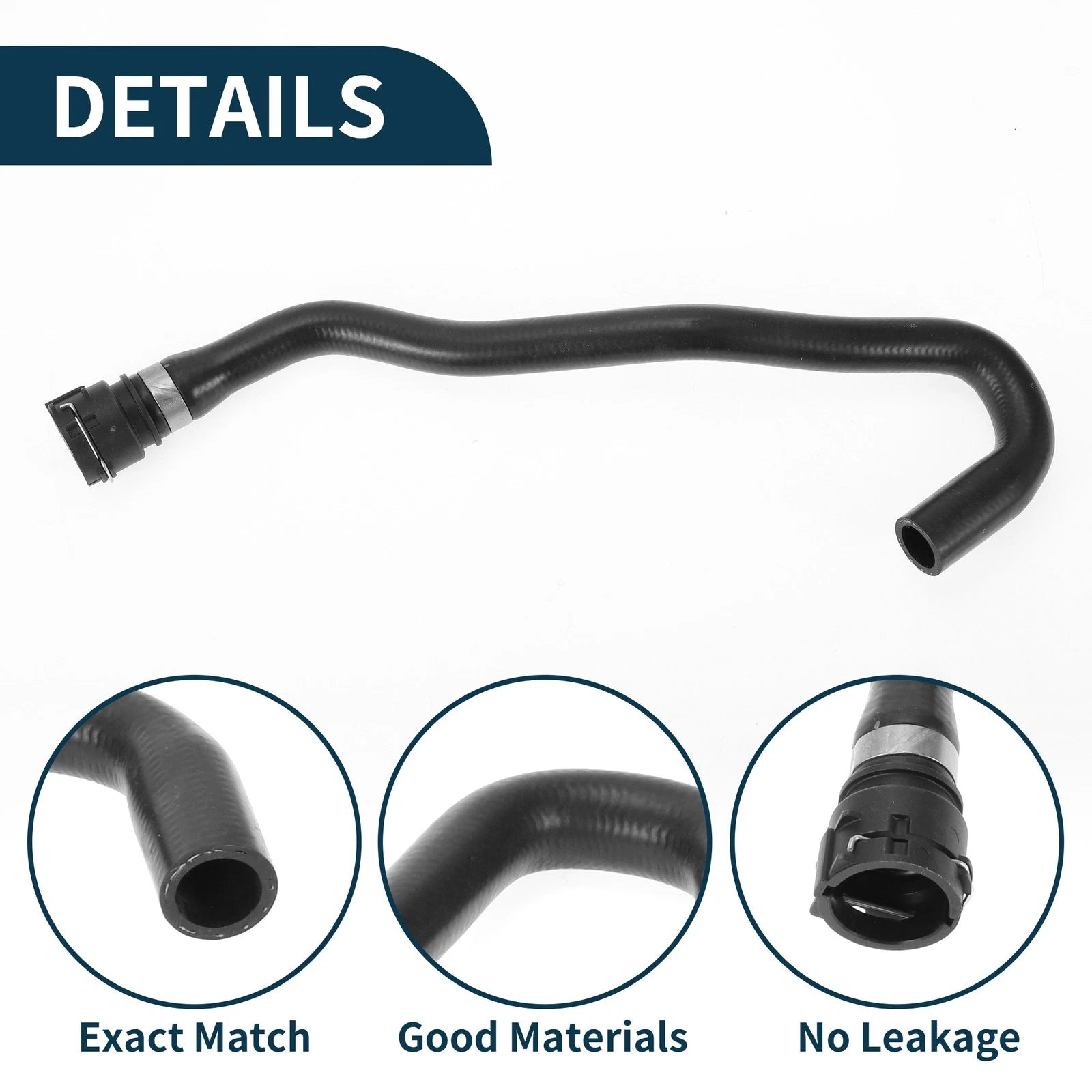 Heater Hose for Audi A4/S4/Avant/quattro (2013–2015) 8K0121036E Rubber Black