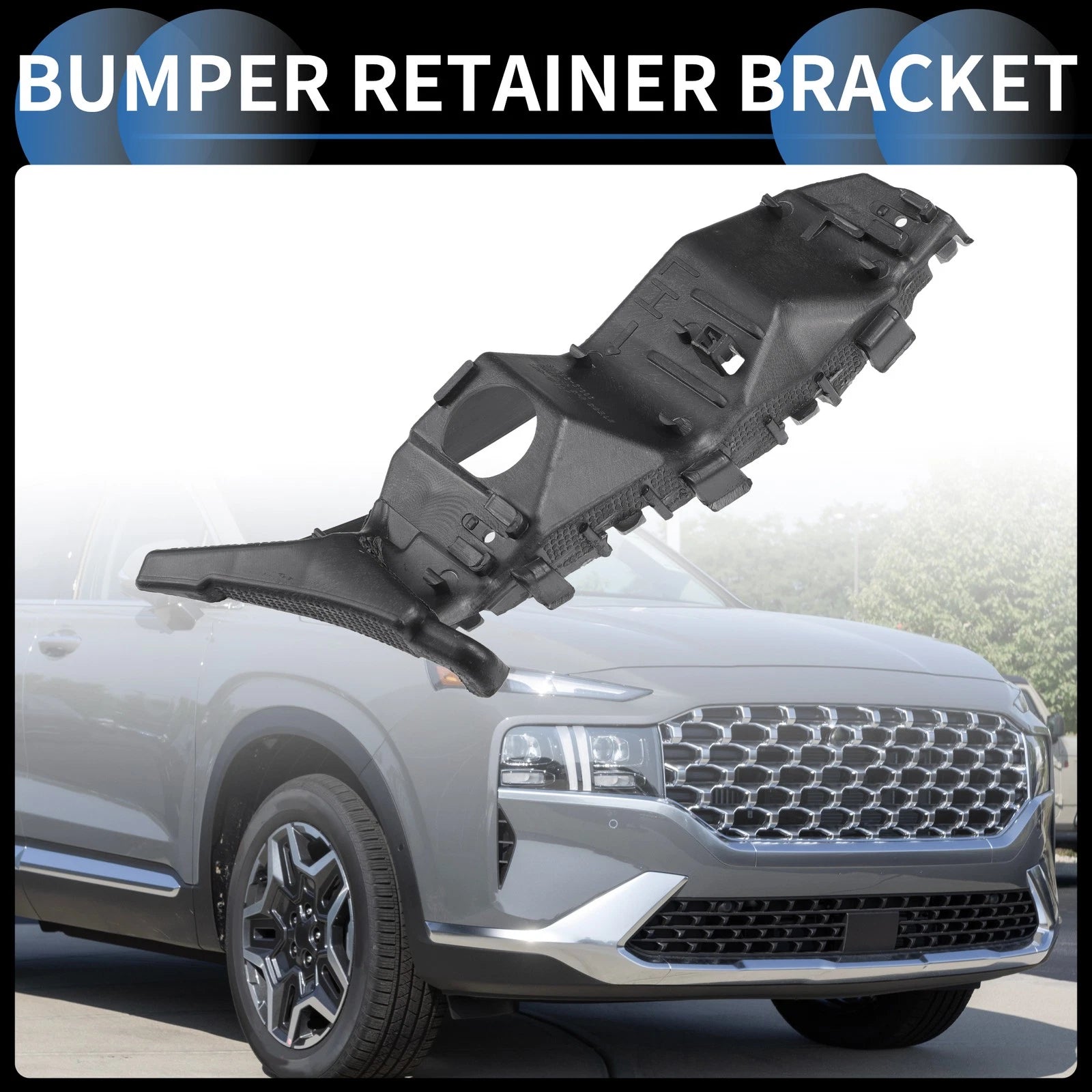 1pc Left Front Bumper Retainer Bracket No. 86551S1000 for Hyundai Santa Fe (2019–2020)