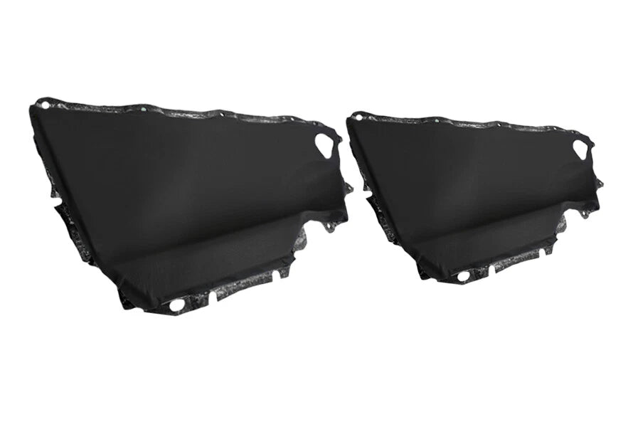 Set of 4 Door Panel Leather Covers for Toyota Camry (2007–2011) Black