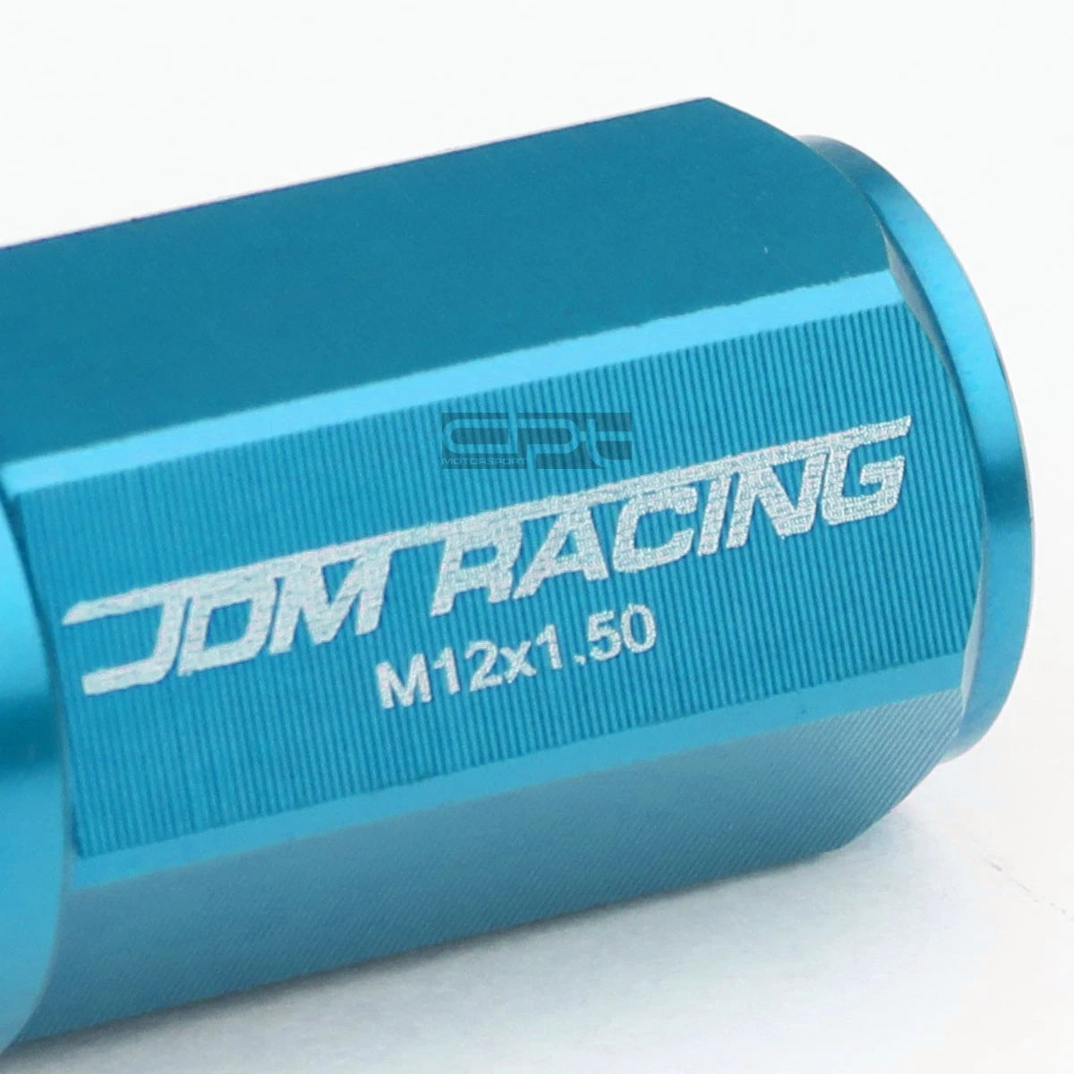 Set of 20 M12X1.5 Sky Blue Aluminum Lug Nuts with Caps for JDM Vehicles
