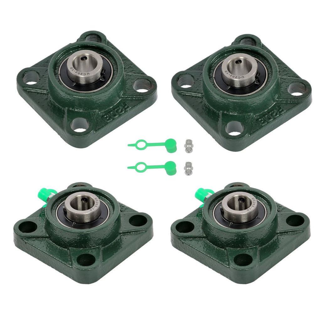 Set of 4 UCF202-10 Pillow Block Bearings for Various Applications (5/8" Bore)