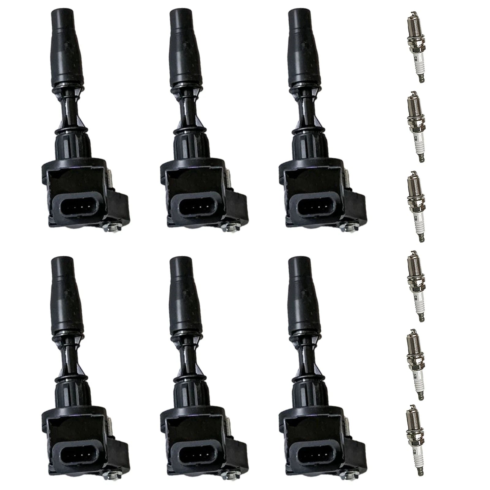 Set of 6 Ignition Coils & Iridium Spark Plugs for Cadillac ATS CT6 CTS XT5 (2013–2020)