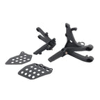 Set of 2 Black Front Driver Footrest Brackets for Honda CBR600RR (2007–2024)