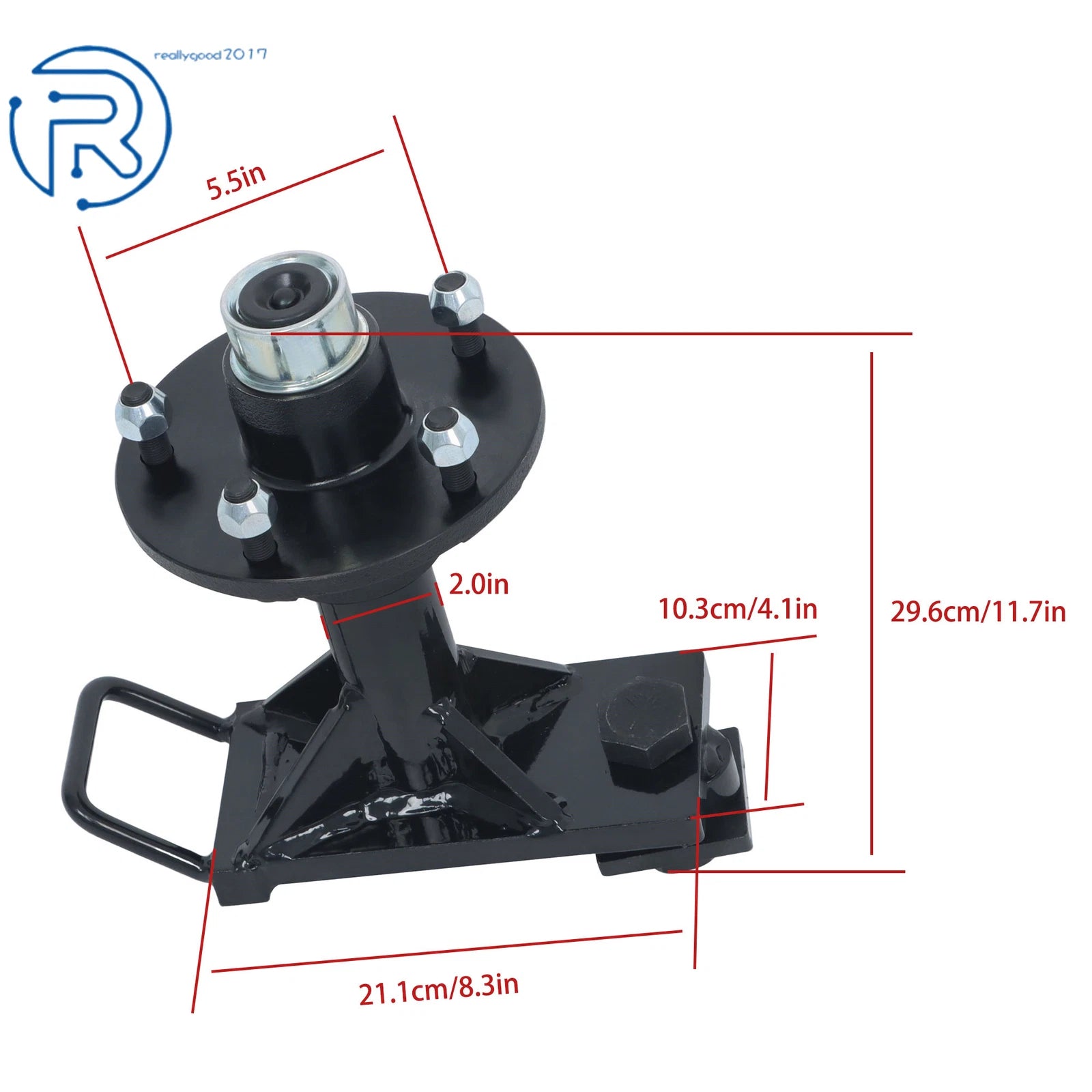 5×5.5 Lug Wheel and Spindle Kit for Shipping Container (Pair)