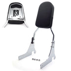 Chrome Flame Backrest Sissy Bar w/ Leather Pad for Kawasaki Vulcan 800 (1996–2006)