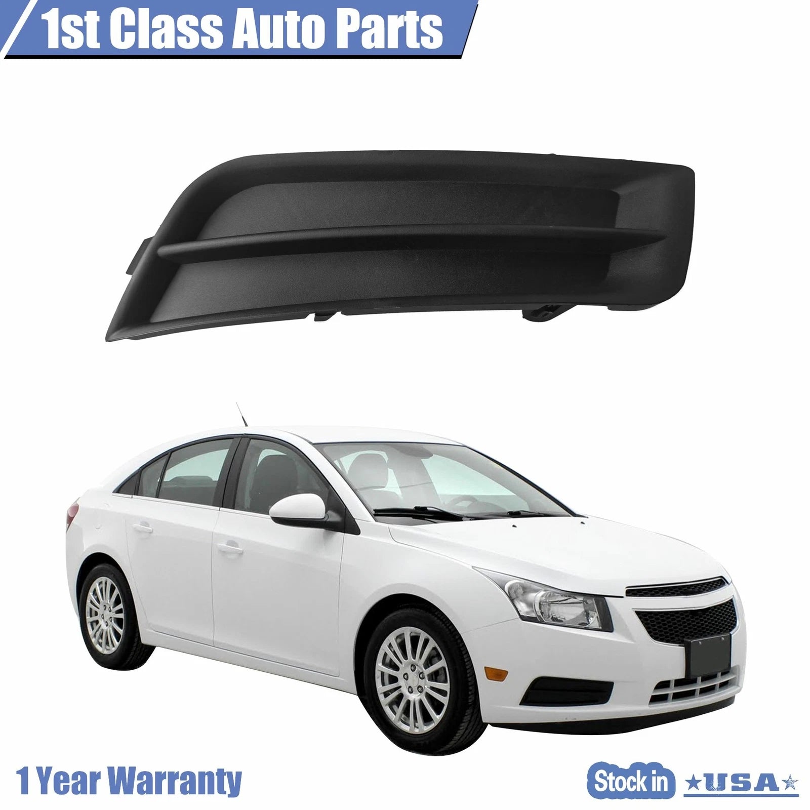 Right Passenger Side Fog Light Cover for Chevrolet Cruze (2011–2014)