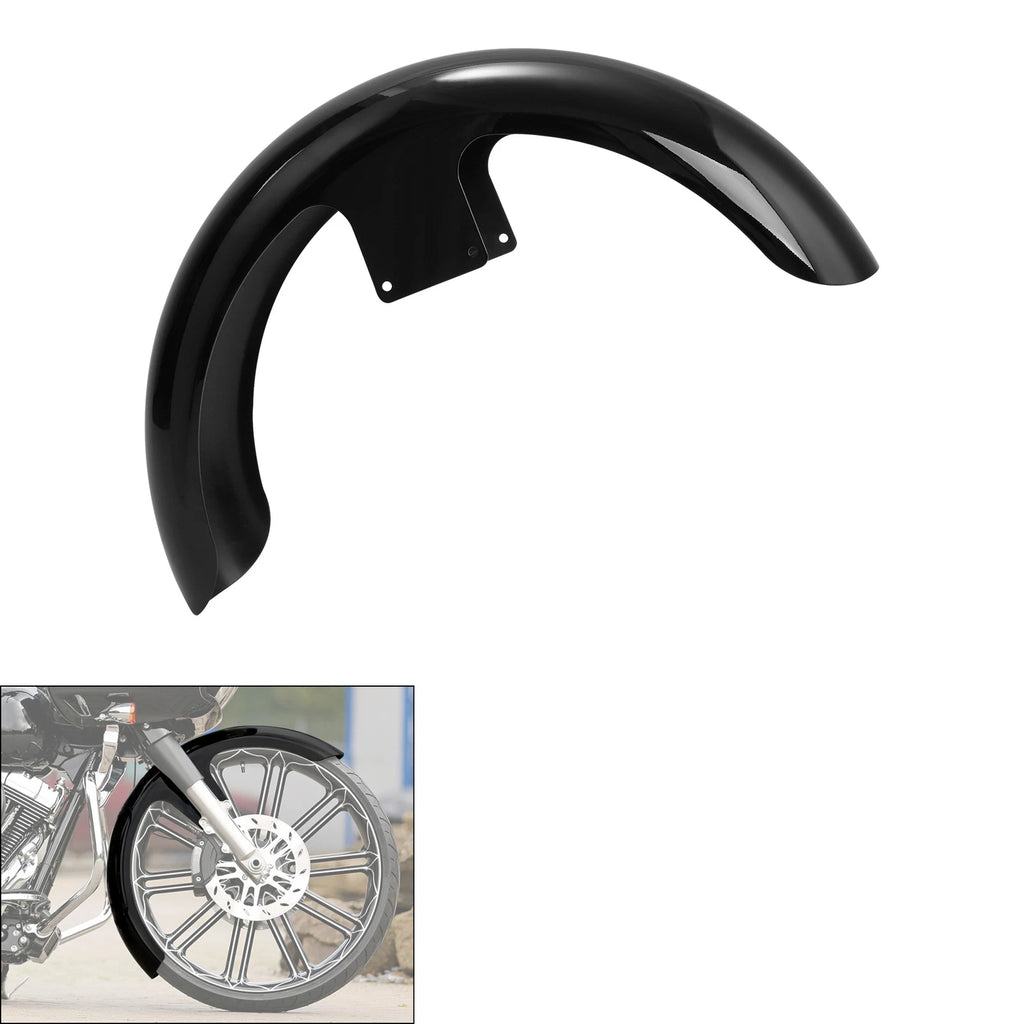 21" Painted Black Wheel Wrap Front Fender for Harley Electra Road Glide (2014–2023)