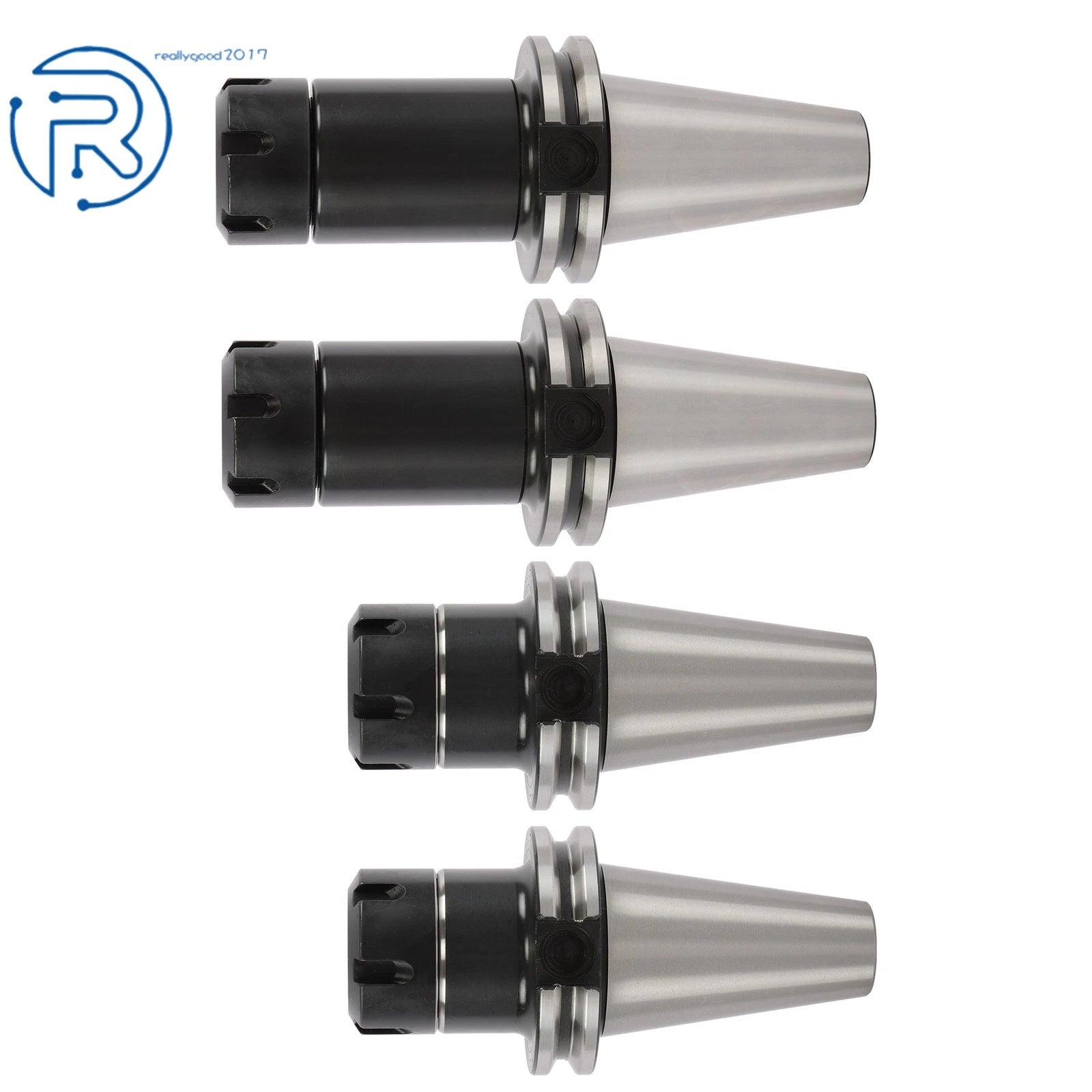 Set of 4 CAT40-ER25 Collet Chucks Tool Holder (2.76" & 4" Gage Length)
