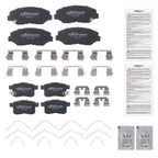 8pcs Ceramic Brake Pads Set for Honda Accord (2008–2017) w/Lubricant