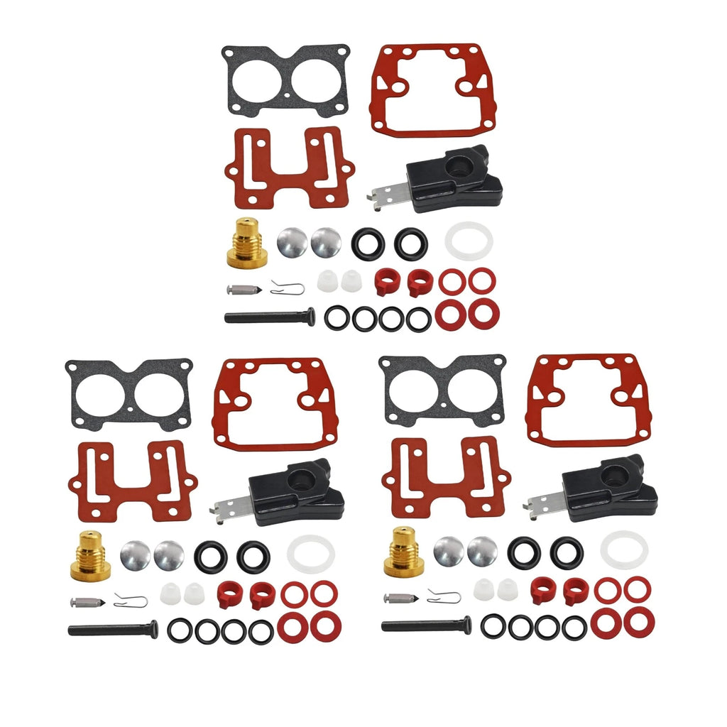 3Pcs Carburetor Rebuild Kit for Johnson Evinrude (398526, 439076, 435443)