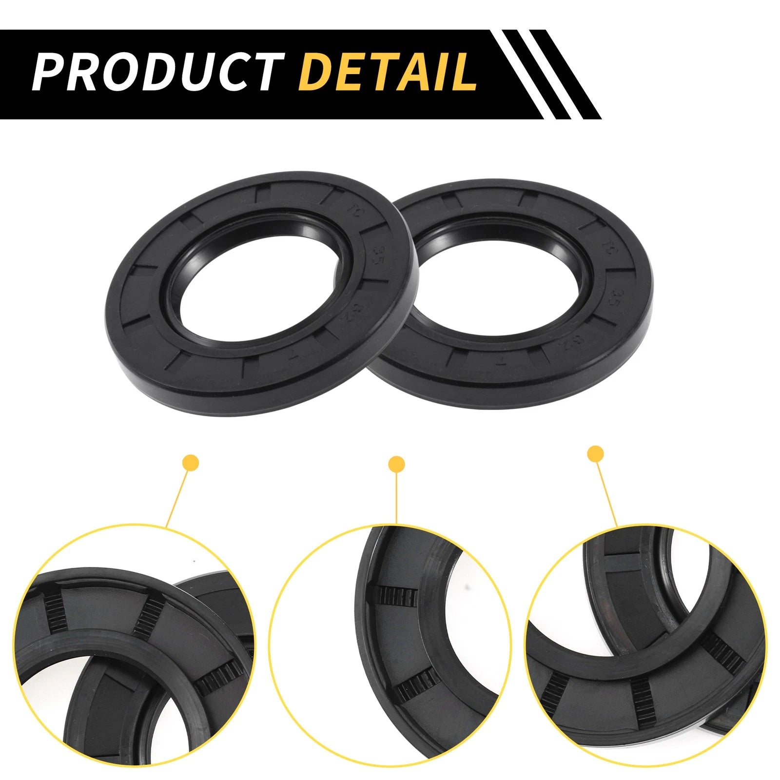 Set of 5 Oil Seal Rotary Shaft Seal NBR Rubber 35x62x7mm