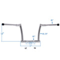 12" Rise Chrome Mini Ape Handlebar for Harley Dyna Softail Touring