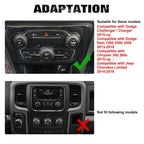 Engine Start Button AC Radio Switch Knob Ring Cover for Dodge Charger Challenger (2011-2021)