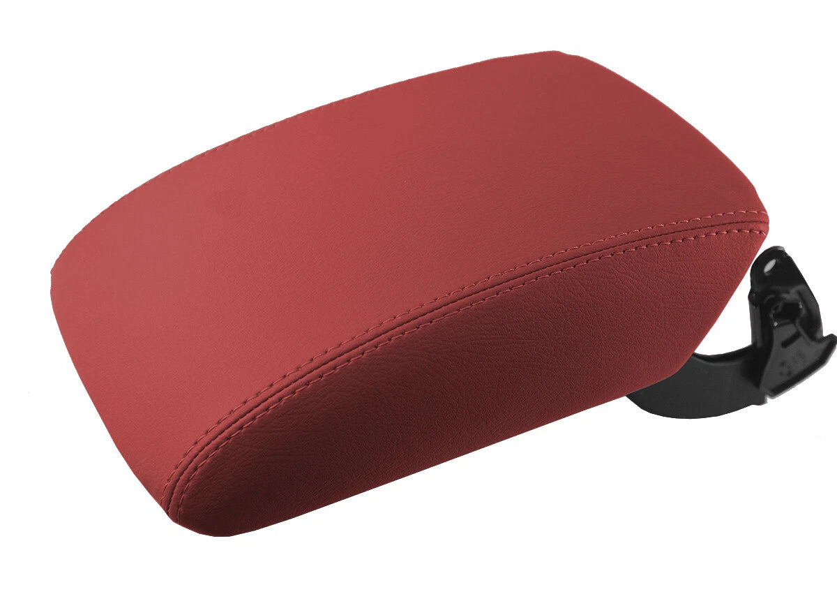 Leather Console Lid Pull Over Armrest Cover for Audi Q5 (2009–2017) Red