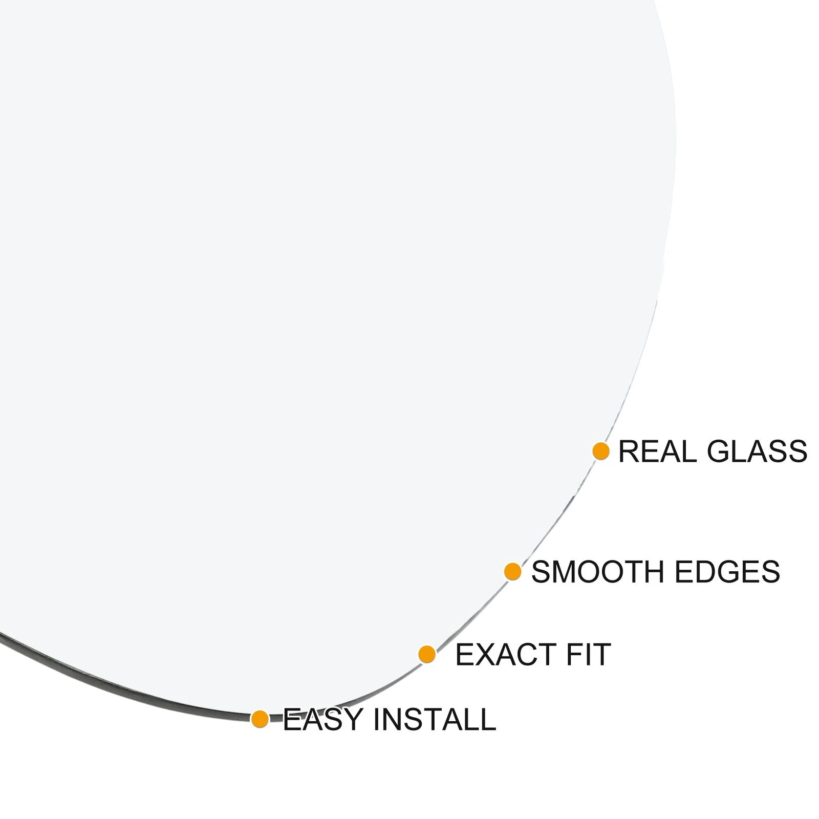 Right Heated Mirror Glass for Volkswagen Tiguan (2009–2017)