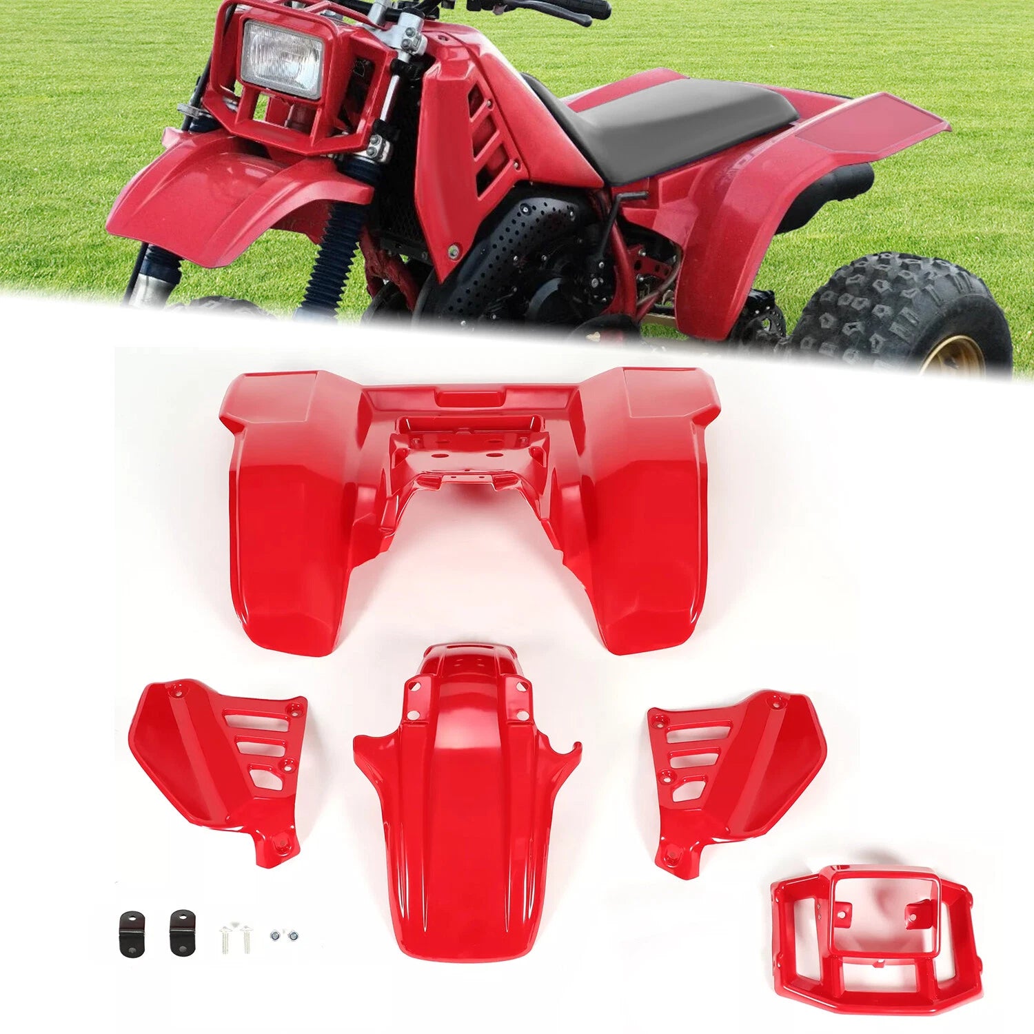 Complete Plastic Fenders Set for Honda ATC250R (1985)